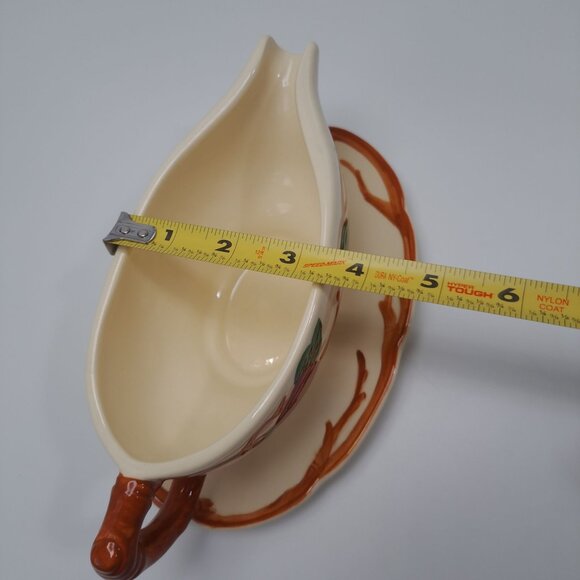 Franciscan Gladding McBean 50s Apple Gravy Boat Hand Decorated Collectible Decor - Picture 10 of 12